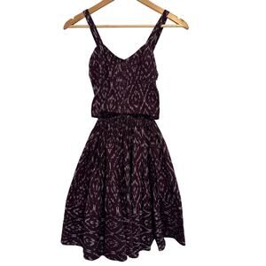 SAMANTHA PLEET Plum Leap Cotton Sleeveless Cut Out Mini Dress XS